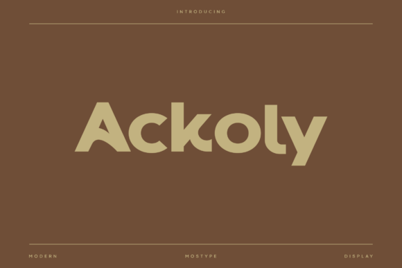 Ackoly: A Modern Display Font for Bold Campaigns