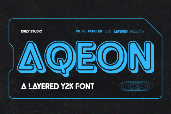 Aqeon: The Layered Y2K Typeface for Bold Campaigns