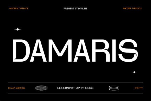 Damaris Typeface: Modern Inktrap Design