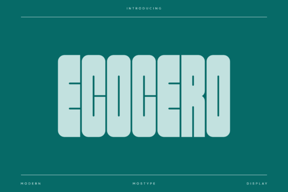 Ecocero Font Review: Bold Condensed Sans Serif