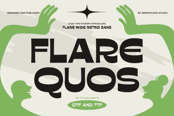 Flarequos: A Retro Funky Typeface for Bold Headlines