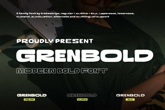 Grenbold Typeface: Bold Strength for Modern Brands