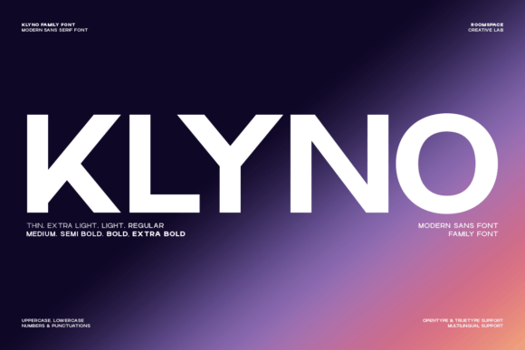 Klyno: A Modern Sans Serif Font for Clear Branding