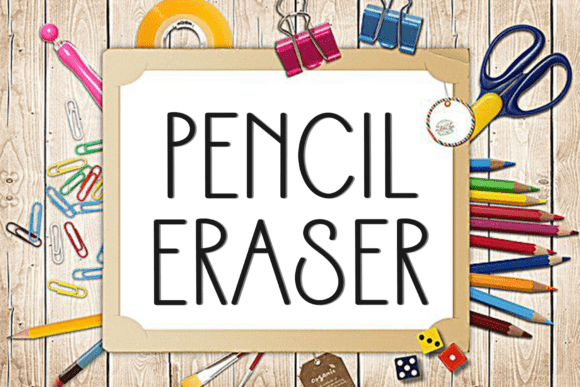 Pencil Eraser Typeface for Festive Branding