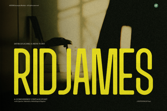Ridjames: The Bold Condensed Typeface for Impact